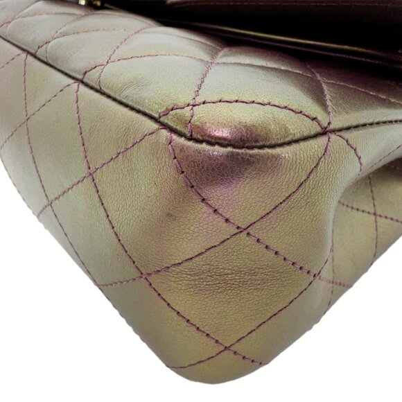 Chanel  Classic Double Flap Medium Quilted Iridescent Leather Shoulder Bag - Picture 8 of 14